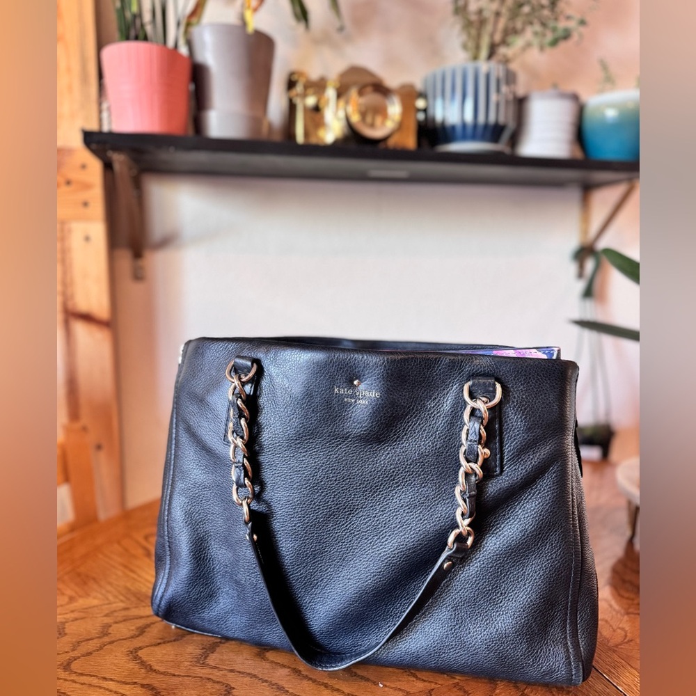 Kate Spade Black Leather tote